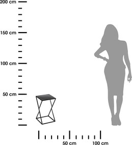 STOJAN NA KVETINÁČ LOFT3 40X24X24 CM ČIERNA