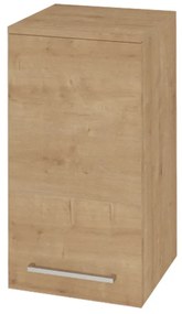 Mereo Mereo, Bino kúpeľňová skrinka horná, 63 cm, pravá, biela, biela/dub, MER-CN626
