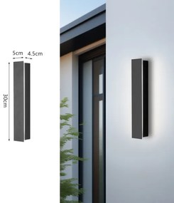 Brilagi - LED vonkajšie nástenné svietidlo LINEAR LED/8W/230V 3000K IP65 antracit