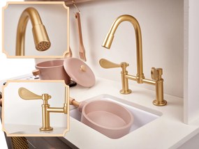 KIK Detská drevená retro kuchynka z MDF s doplnkami BOHO