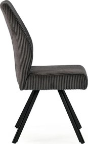 Tmavosivé menčestrové jedálenské stoličky v súprave 2 ks Anibal – Marckeric
