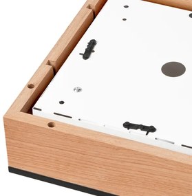 Stropné svietidlo OAK SQUARE 2xE27/15W/230V 31x31 cm dub/čierna