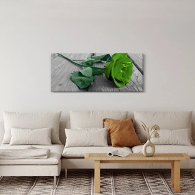 Obraz - Zelená ruža (120x50 cm)