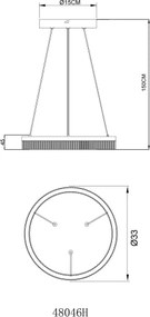 Globo 48046H - LED závesný luster ZARA LED/16W/230V 3000K