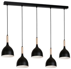 Luster na lanku NOAK WOOD 5xE27/60W/230V