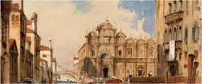 Obraz - Jules-Romain Joyant, The Scuola di San Marco, Venice, reprodukcia (120x50 cm)
