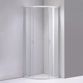 BPS-koupelny Štvrťkruhový sprchový kút HYD-RK94B 90x90 cm biela/transparent + vanička HYD-RSV-ST01B biela