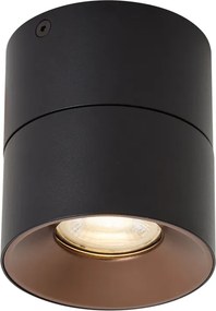 Moderné prisadené bodové svietidlo čierne GU10 50mm naklápacie - Echo