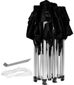 INSTENT 58612 Záhradný párty stan 3 x 6 - nožnicový - čierny