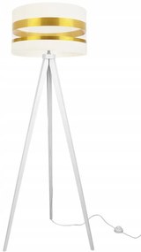 Podlahová lampa INTENSE GOLD, 1x textilné tienidlo (výber zo 6 farieb), (výber z 5 farieb konštrukcie), (fi 35cm)