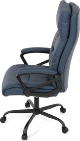 Kancelárske kreslo PEDRO — ekokoža, modrá