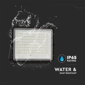 LED Vonkajší solárny reflektor LED/20W/3,2V 6400K čierna + DO