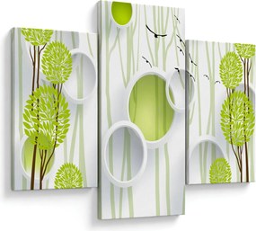 Obraz abstrakcie so stromami (90x60 cm)