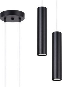 Závesné svietidlo Lagos, 2x čierne kovové tienidlo, o