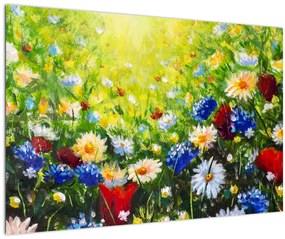 Obraz divokých kvetov (90x60 cm)
