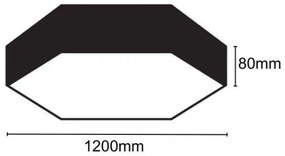 LED Stropné svietidlo LED/120W/230V 4000K pr. 120 cm