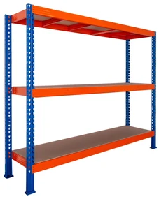 Trestles Nekonečný priemyselný regál 2000x2000x800, 3 police Farba: oranžová a modrá