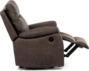 Polohovacie kreslo hnedé, elektrické TV-4094 BR3