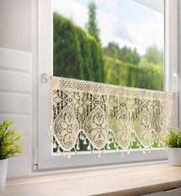 KRÁTKA ZÁCLONA NA PÁSKE MOLY 150X30 CM SVETLOBÉŽOVÁ
