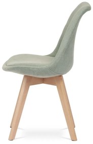 Autronic -  Židle jídelní CT-751 GRN2, zelená látka, nohy bukové dřevo