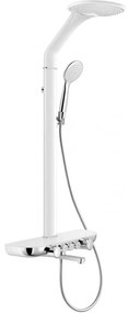 Mexen Blaze, sprchová sada s ručnou a dažďovou hlavicou, biela-chrómová, 78109-20