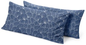 Obliečky na vankúše z mikrovlákna, modré, 2 ks, cca 80 x 40 cm