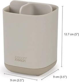 Béžový plastový stojan na zubné kefky EasyStore – Joseph Joseph