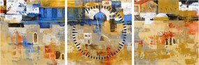 Obraz - Múr nárekov, Jeruzalem, Izrael (s hodinami) (90x30 cm)