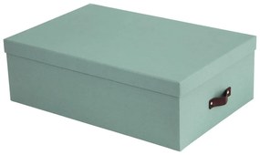 Kartónové úložné boxy s vekom v mentolovej farbe v súprave 3 ks 31x47x15 cm Inge – Bigso Box of Sweden