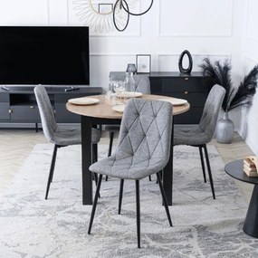 PROXIMA.store - Čalúnená jedálenská stolička ROBIN 2 FARBA: čierna