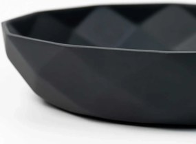 Okrasná miska CAVERO, sklolaminát, priemer 32 cm, antracit