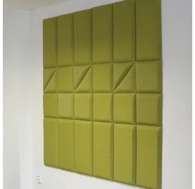 Čalúnený nástenný panel Soft Luna 17 suchý zips 30x60 cm zelený