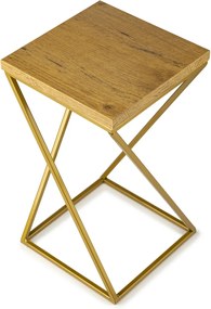 STOJAN NA KVETINÁČ LOFT7 40X24X24 CM ZLATÁ/HNEDÁ