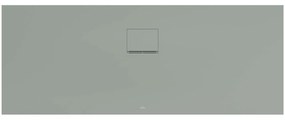 VILLEROY &amp; BOCH Squaro Infinity obdĺžniková sprchová vanička z materiálu Quaryl, dlhou orezanou stranou ku stene, protišmyk (C), 1800 x 700 x 40 mm, Morning Green, UDQ1870SQI2BV-R8