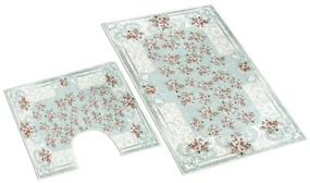 Bellatex Sada kúpeľňových predložiek Orient s ružičkou 3D, 60 x 100 cm, 60 x 50 cm