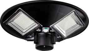 LED solárna pouličná lampa so senzorom LED/15W/6V 6500K IP65 čierna + diaľkové ovládanie