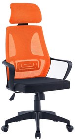 Kancelárske kreslo, čierna/oranžová, TAXIS NEW