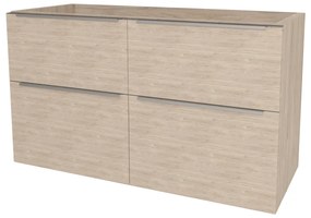 Mereo, Mereo Mailo, kúpeľňová skrinka 121 cm, chróm madlo, Multidecor, Light Rock Hickory, MER-CN593SLRH1