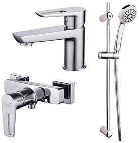 Cersanit S952-004 sprchová sada + umývadlová batéria MILLE, lesklý chróm