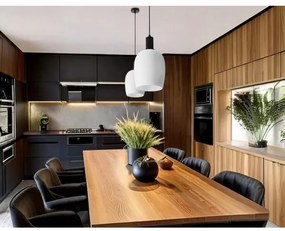 Závesné svietidlo na lanku WOLKEN 1xE27/40W/230V biela/čierna