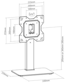 MK FLORIA Superior SUPSTV019 - Stojací držiak na TV 23-43" čierny