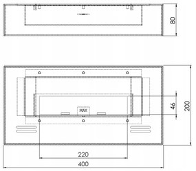 InFire - BIO krb 8x40 cm 3kW čierna
