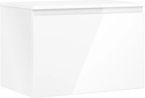 Mexen Orio, kúpeľňová skrinka 70 cm s hornou časťou, 1 zásuvka, biela lesklá, 91A10-07047-1-BFC00