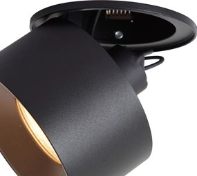 Moderné zapustené bodové svietidlo čierne GU10 50mm - Echo
