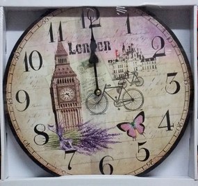 Nástenné hodiny Vintage London, 34cm