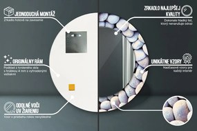 Koleso morských kameňov Okrúhle zrkadlo s motívom