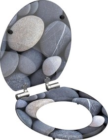 Eisl Sanitär WC sedadlo MDF Soft Close Grey Stones 80130