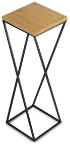 STOJAN NA KVETINÁČ LOFT7 70X24X24 CM ČIERNA/HNEDÁ