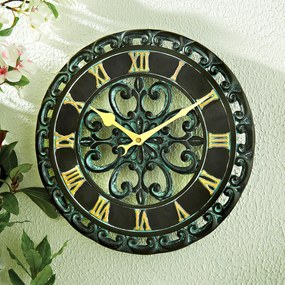 Záhradné hodiny Vintage Ø 34 cm, hrubé 4 cm