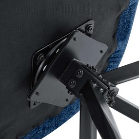 Jedálenská stolička Somers - látka - modrá